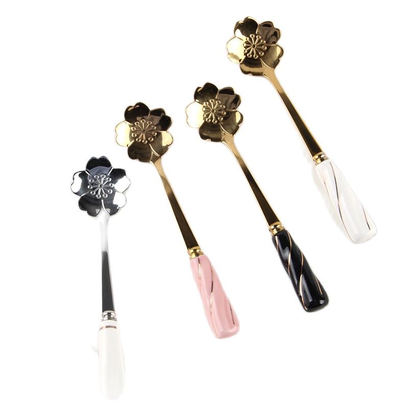 Kitchen Gadgets Gold - Tafelgerei Koffie Roeren Lepel Keramische Handvat